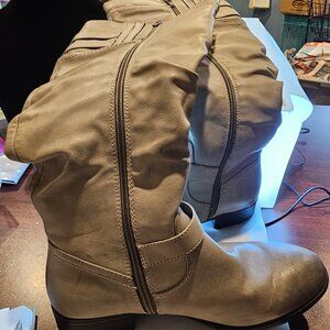 White Mountain Gray Knee High Boots